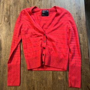 Red, American Eagle outfitters cardigan, medium female